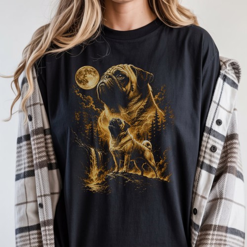 Maglietta mystical pug - mystical,