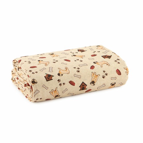 Scampolo tessuto pug cotone - scampolo,