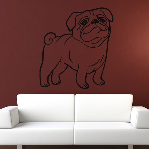 Adesivo murale carlino cane