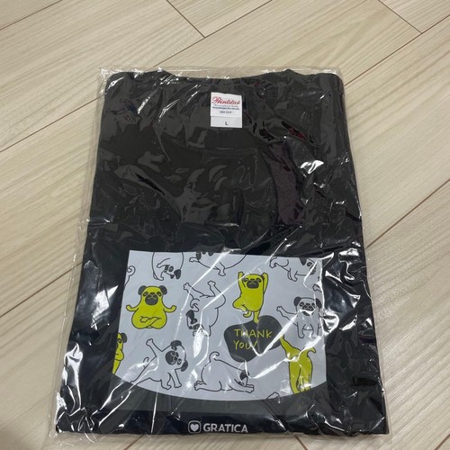 Shirt pug yoga nera taglia - pug,