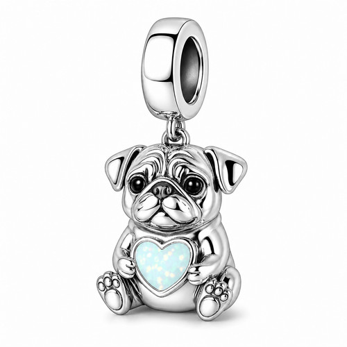 Charm cuore opale porta