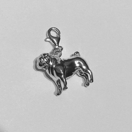 Charm cane carlino argento